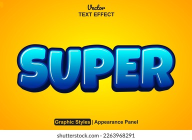 super text effect with graphic style and editable.