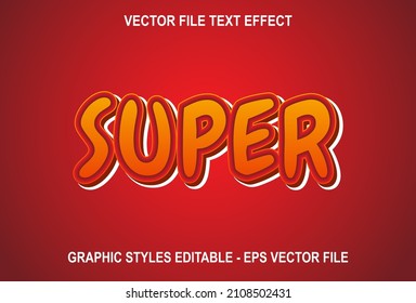 Super Text Effect With Red Color.