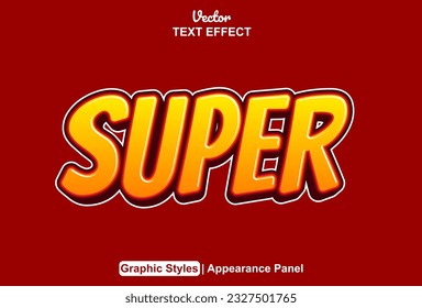 efecto supertexto con color rojo estilo gráfico editable