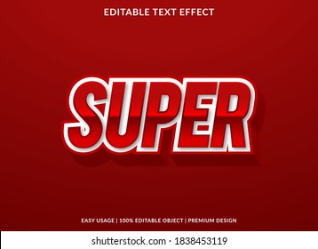 Super Text Effect Template With 3d Bold Style Use For Logo And Business Brand