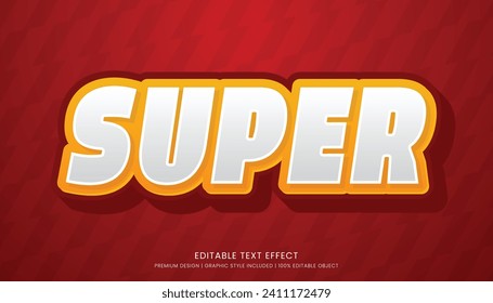 super text effect template editable design for business logo and brand