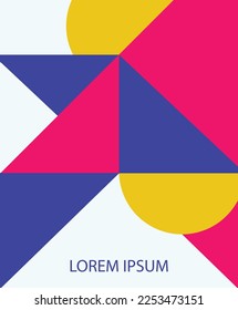 Super trendy cover design. Colorful modernism. Minimal geometric shapes composition. Futuristic patterns. Eps10 layered vector