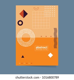 Super trendy covers design. Colorful modernism. Minimal geometric shapes composition