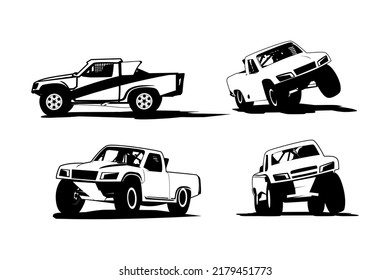 super trucks logo design icon vector