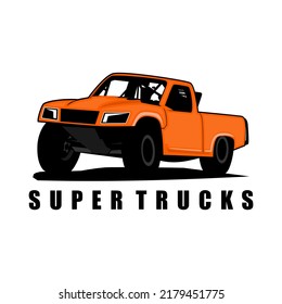 super trucks logo design icon vector