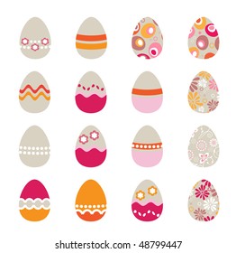 Super vector easter egg set