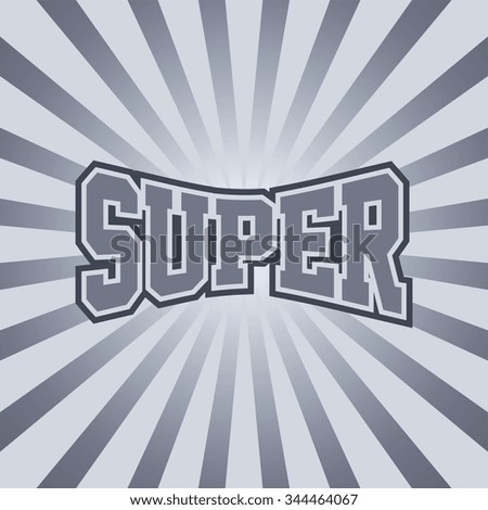 super vintage sunray art theme vector graphic illustration