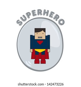 super warrior hero fly red blue