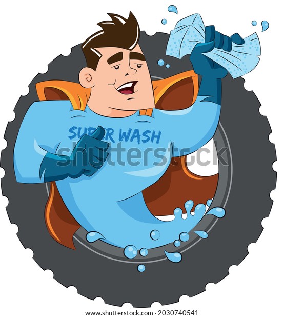 Super Wash Logo to Car Service Station - Car Wash\
Super Hero