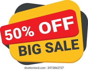 Super weekend best sale sticker, 50% off big sale, special offer for end of season, Vector illustrator 