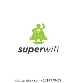 Super Wifi Logo Vector moderno