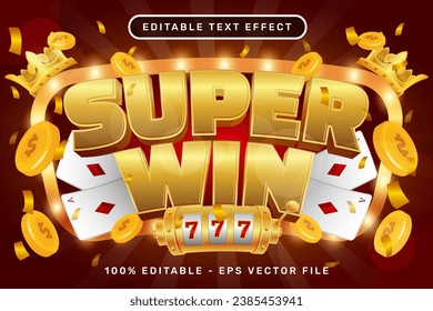 super win text effect and editable text effect