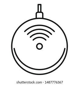 Super wireless charger icon. Outline super wireless charger vector icon for web design isolated on white background