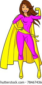 Super Woman Female Superhero Cartoon Clipart