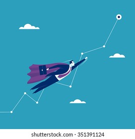 Super worker. Business illustration