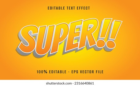 super with yellow color text effect	