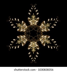 Superb design poster, cover, card design in black and yellow colors. Snowflakes design. Retro style texture, abstract winter elements. Trendy stylized snowflakes and elements memphis cards.