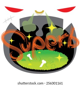 Superb in mouth monster vector