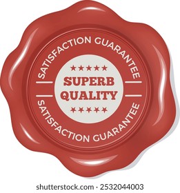 Superb quality wax seal. Red post stamp