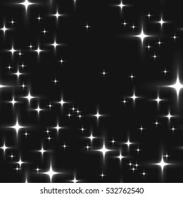Superb spectrum stars dark seamless background. 