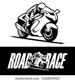 Superbike Road Race Motorbike Illustration design vector