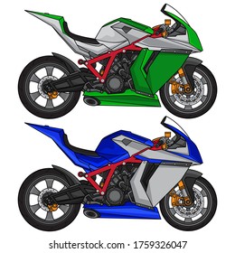 Superbike Sport Motorcycle Vector Vector Eps Stock Vector (Royalty Free ...