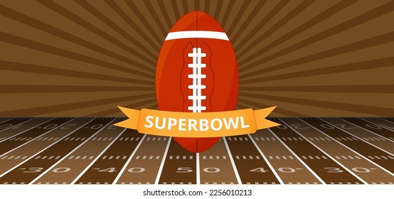 Superbowl background. American football vector illustration