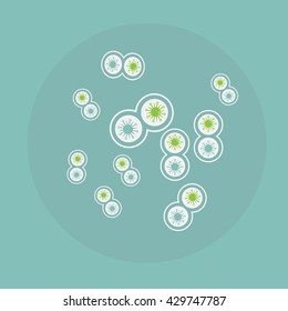 superbugs various bacteria and microbes cartoon vector illustration 