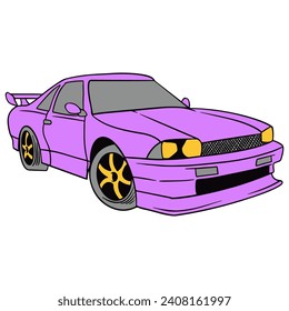 Supercar Hand-drawn illustration, suitable for graphic resources