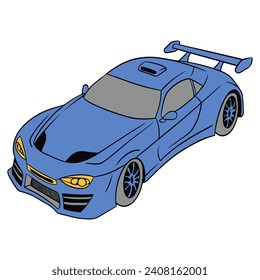 Supercar Hand-drawn illustration, suitable for graphic resources