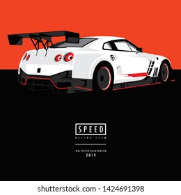 Supercar racing design vector illustration