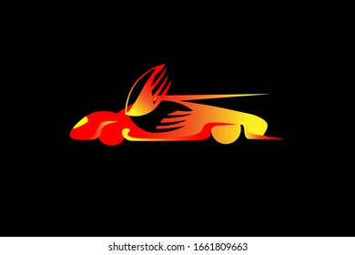 Supercar speed art for adrenaline