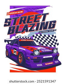 Supercar Street Blazing Racing Design