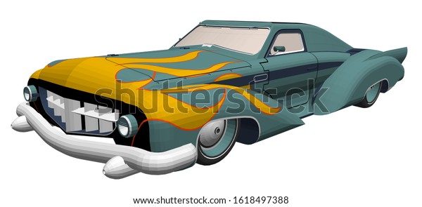 SuperCar Vector Vintage Flame\
Car