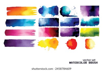 Supercharge your designs! Watercolor splash vector collection. Ready-made impact. Download today!	