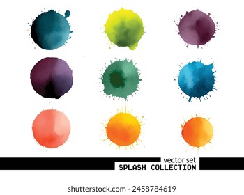 Supercharge your designs! Watercolor splash vector collection. Ready-made impact. Download today!	