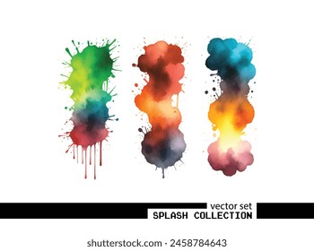 Supercharge your designs! Watercolor splash vector collection. Ready-made impact. Download today!	