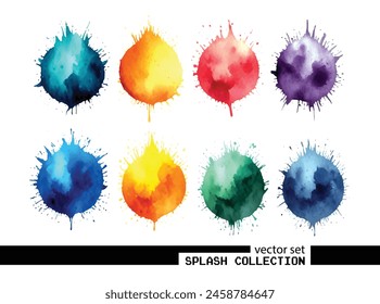 Supercharge your designs! Watercolor splash vector collection. Ready-made impact. Download today!	