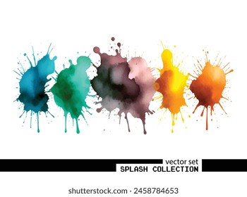 Supercharge your designs! Watercolor splash vector collection. Ready-made impact. Download today!	