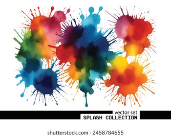 Supercharge your designs! Watercolor splash vector collection. Ready-made impact. Download today!	