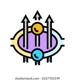 superconducting loop quantum computer color icon vector. superconducting loop quantum computer sign. isolated symbol illustration