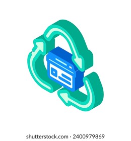 superconducting magnets isometric icon vector. superconducting magnets sign. isolated symbol illustration