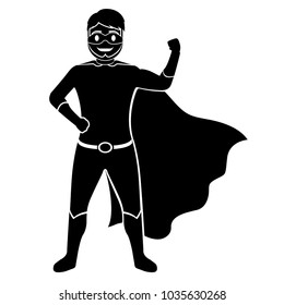 Superdad cartoon character silhouette