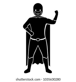 Superdad cartoon character silhouette