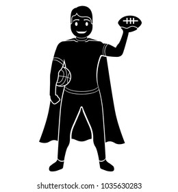Superdad cartoon character silhouette