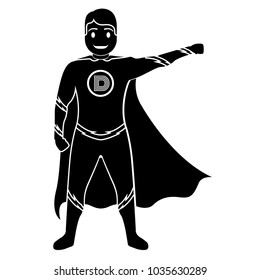 Superdad cartoon character silhouette