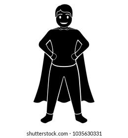 Superdad cartoon character silhouette