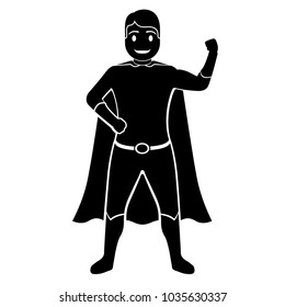 Superdad cartoon character silhouette
