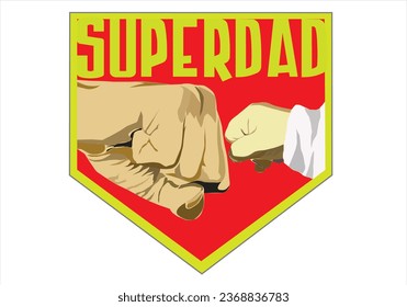 Superdad design for stickers, t shirts, and others.