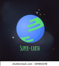 Super-earth concept vector illustration